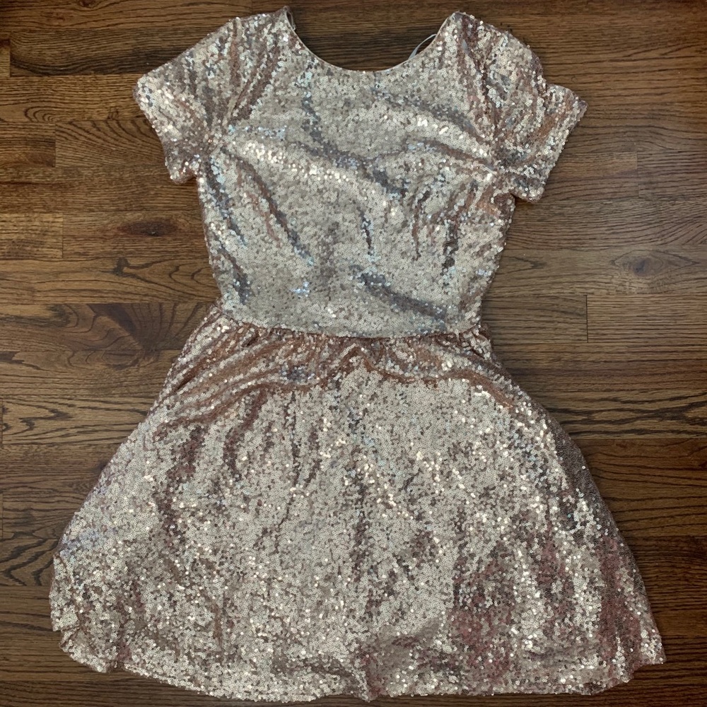 Rose Gold Sparkly Dress